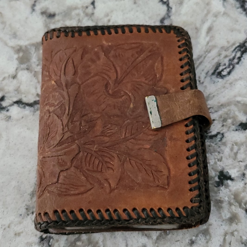 Vintage leather Tooled wallet